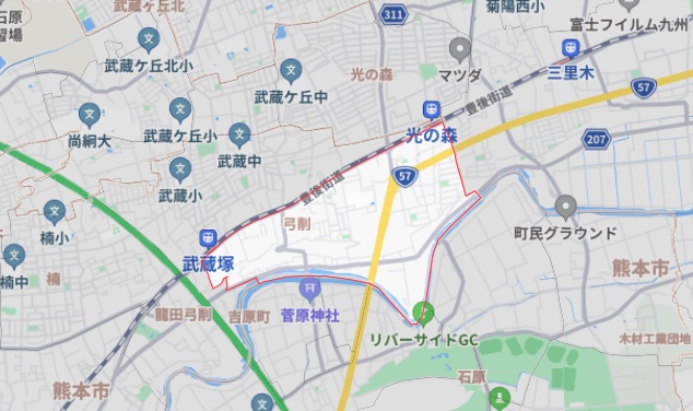 熊本市北区弓削